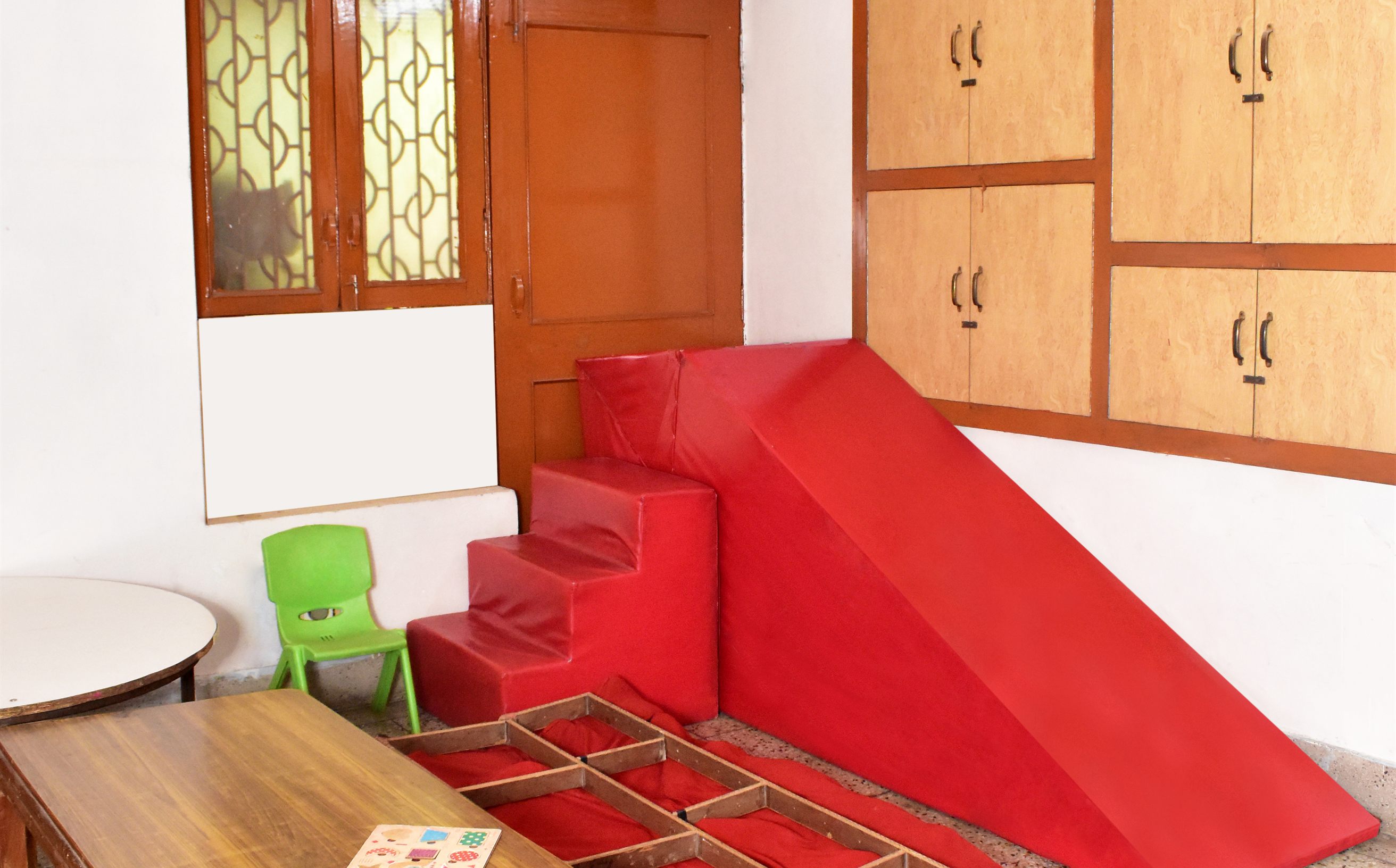 Calm room for sensory regulation