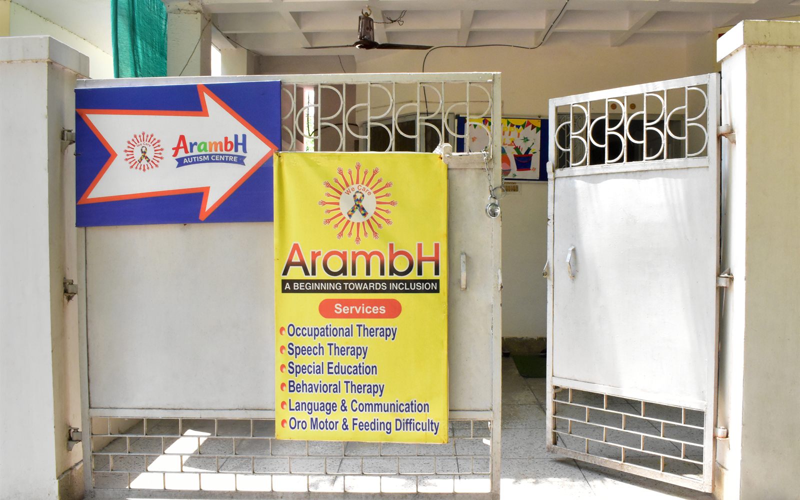 Outdoor play area at ArambH