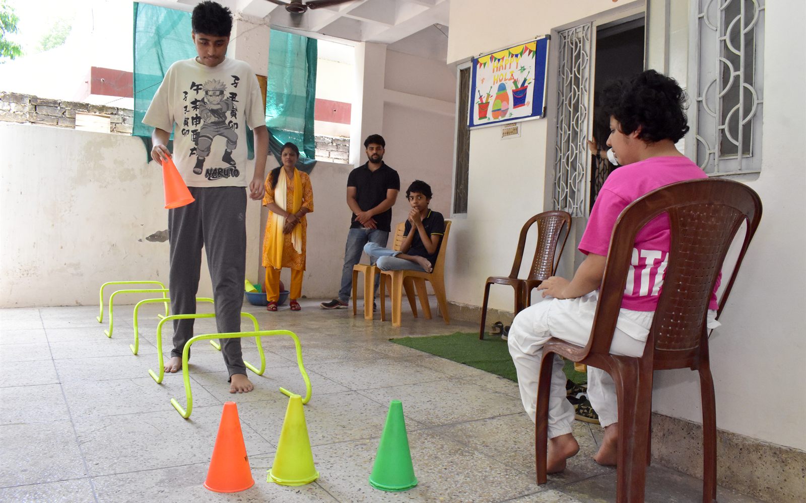Children participating in a social skills group